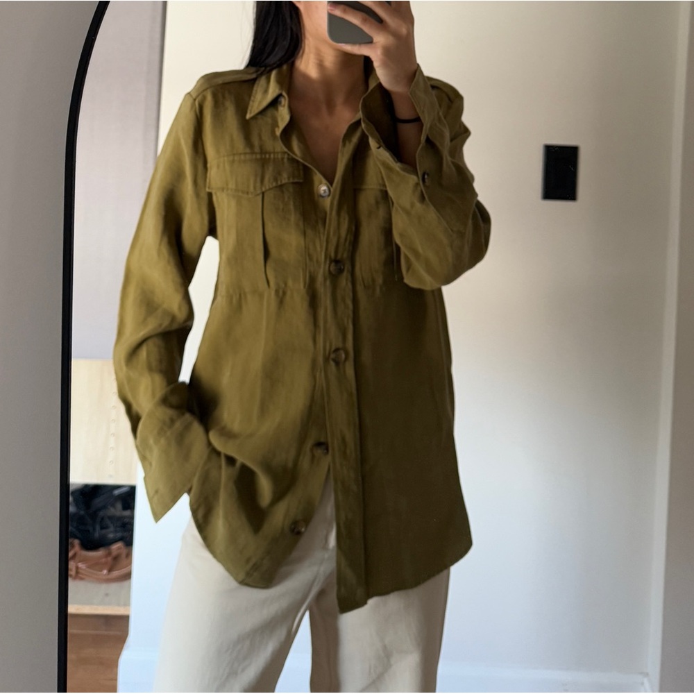 Safari style button down shirt